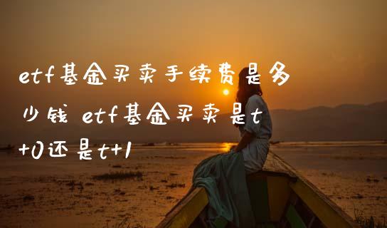 etf基金买卖手续费是多少钱 etf基金买卖是t+0还是t+1