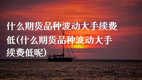 什么期货品种波动大手续费低(什么期货品种波动大手续费低呢)