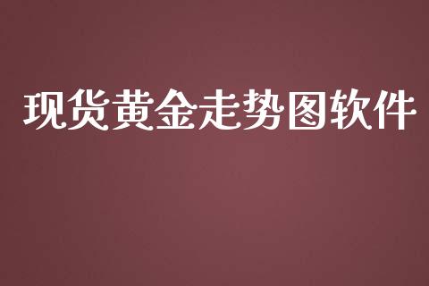 现货黄金走势图软件