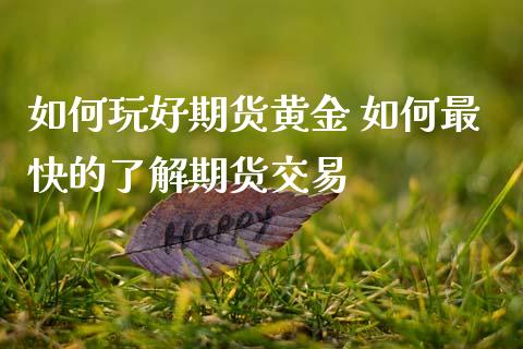如何玩好期货黄金 如何最快的了解期货交易