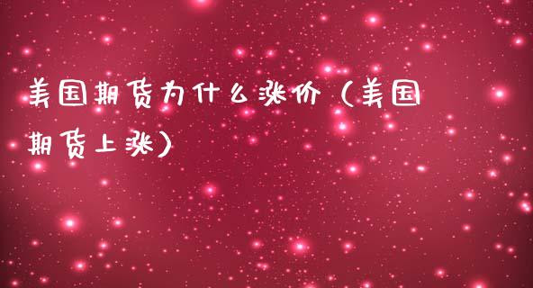 美国期货为什么涨价（美国期货上涨）