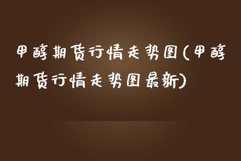 甲醇期货行情走势图(甲醇期货行情走势图最新)