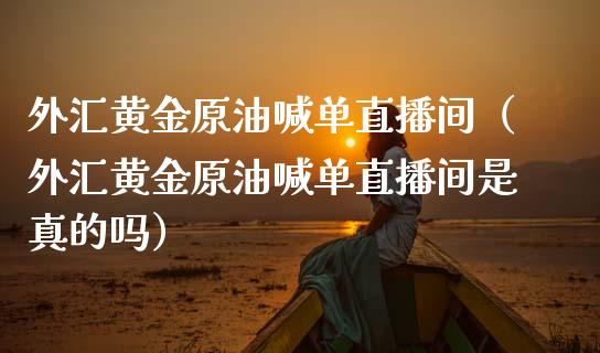外汇黄金原油喊单直播间（外汇黄金原油喊单直播间是真的吗）