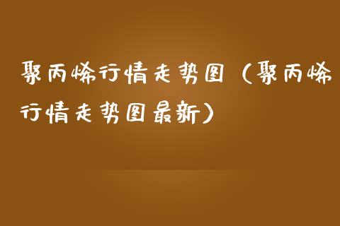 聚丙烯行情走势图（聚丙烯行情走势图最新）