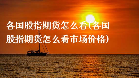 各国股指期货怎么看(各国股指期货怎么看市场价格)