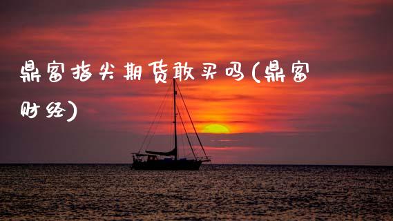 鼎富指尖期货敢买吗(鼎富财经)