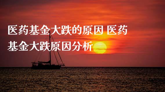 医药基金大跌的原因 医药基金大跌原因分析