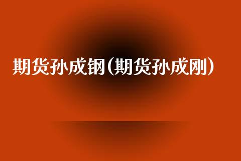 期货孙成钢(期货孙成刚)