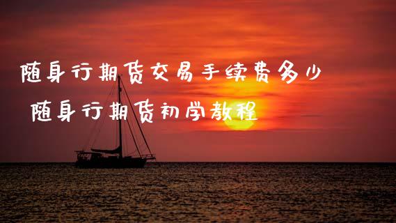 随身行期货交易手续费多少 随身行期货初学教程