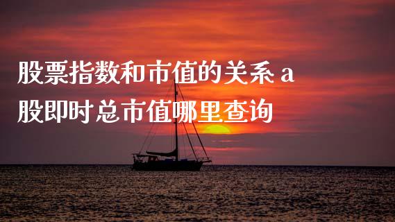 股票指数和市值的关系 a股即时总市值哪里查询_内盘期货_第1张_宇龙理财网 股票指数和市值的关系 a股即时总市值哪里查询_https://www.dglong8.com_内盘期货_第1张