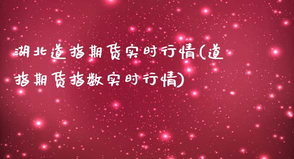 湖北道指期货实时行情(道指期货指数实时行情)