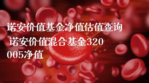 诺安价值基金净值估值查询 诺安价值混合基金320005净值