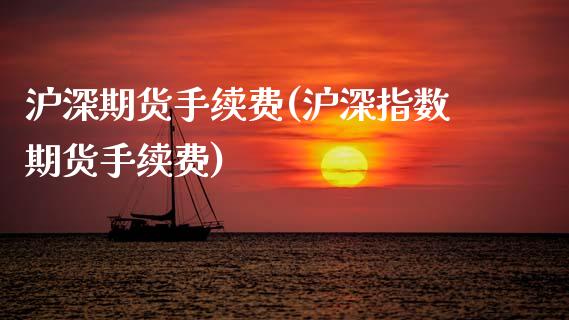 沪深期货手续费(沪深指数期货手续费)