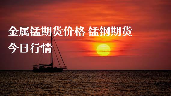 金属锰期货价格 锰钢期货今日行情