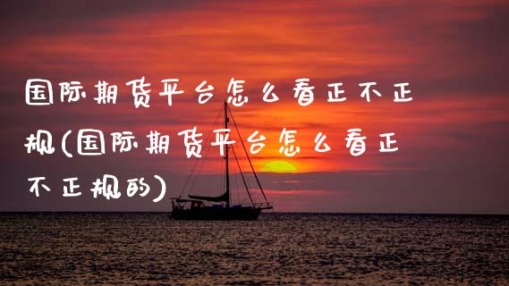 国际期货平台怎么看正不正规(国际期货平台怎么看正不正规的)