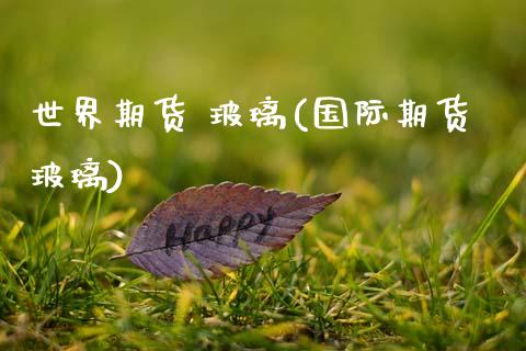 世界期货 玻璃(国际期货玻璃)