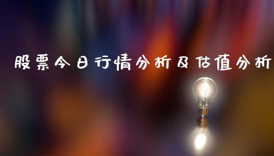 股票今日行情分析及估值分析