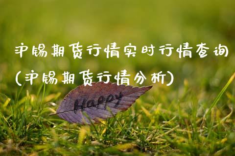 沪锡期货行情实时行情查询(沪锡期货行情分析)