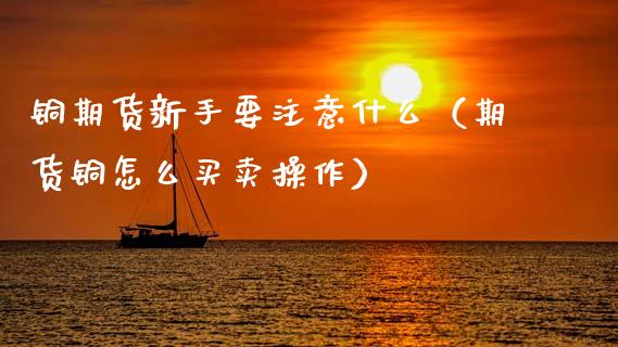 铜期货新手要注意什么（期货铜怎么买卖操作）