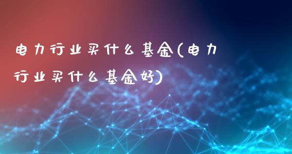 电力行业买什么基金(电力行业买什么基金好)