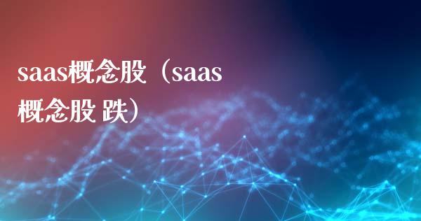saas概念股（saas概念股 跌）