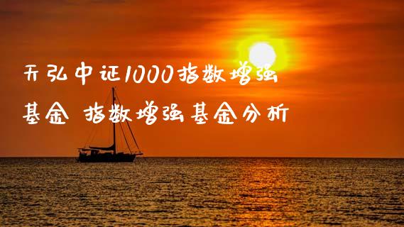 天弘中证1000指数增强基金 指数增强基金分析