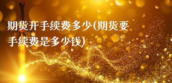 期货开手续费多少(期货要手续费是多少钱)