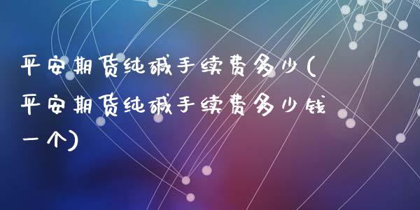 平安期货纯碱手续费多少(平安期货纯碱手续费多少钱一个)