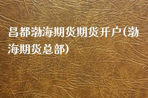 昌都渤海期货期货开户(渤海期货总部)