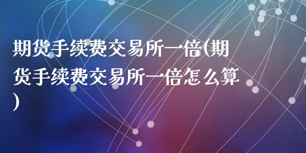 期货手续费交易所一倍(期货手续费交易所一倍怎么算)