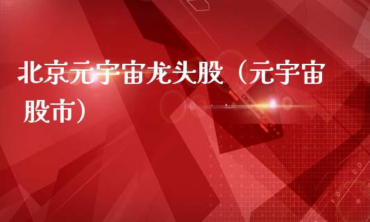元宇宙龙头股（元宇宙 股市）