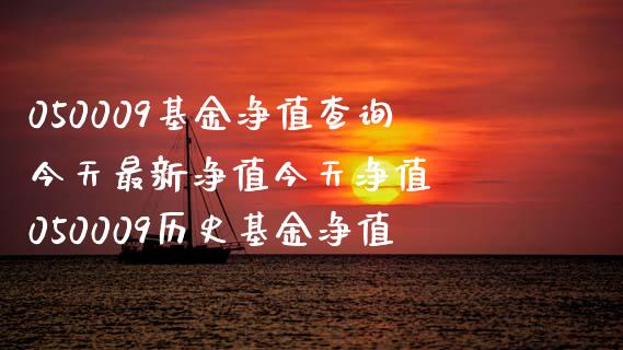 050009基金净值查询今天最新净值今天净值  050009历史基金净值