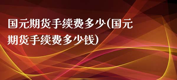 国元期货手续费多少(国元期货手续费多少钱)