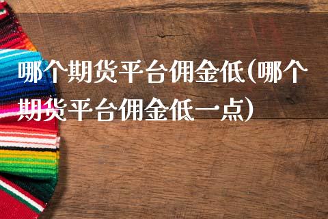 哪个期货平台佣金低(哪个期货平台佣金低一点)