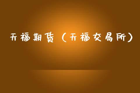 天福期货（天福交易所）