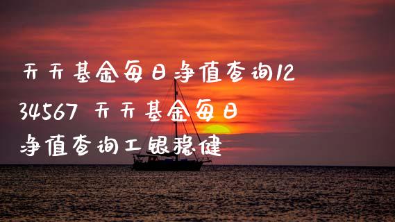 天天基金每日净值查询1234567 天天基金每日净值查询工银稳健_https://www.dglong8.com_基金理财_第1张