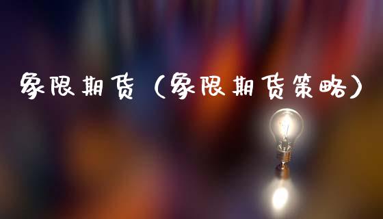 象限期货（象限期货策略）