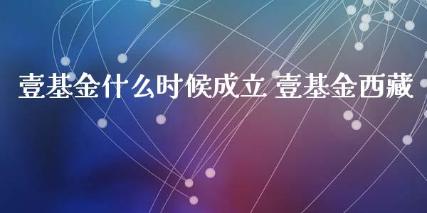 壹基金什么时候成立 壹基金