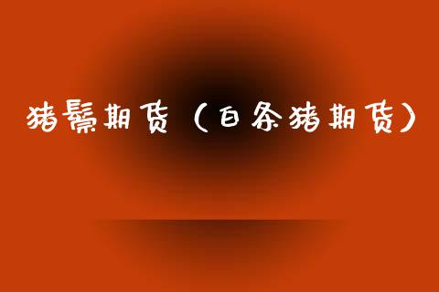 猪鬃期货（白条猪期货）