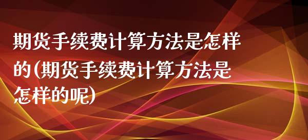 期货手续费计算方法是怎样的(期货手续费计算方法是怎样的呢)
